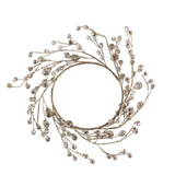 Gold Beaded Glass Berry Wreath  9"