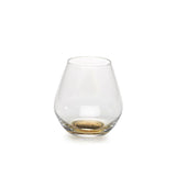 Golden Base Stemless Wine Glasses