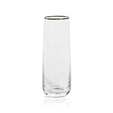 Negroni Hammered Stemless Flute Glass