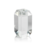 Collier Beveled Cubic Crystal Taper Candle Holder